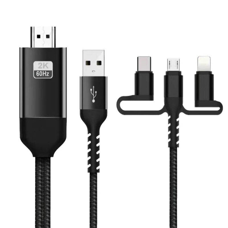 3-in-1 iPhone/Android/Laptop HDMI Kabel - Beamer/TV Anschluss
